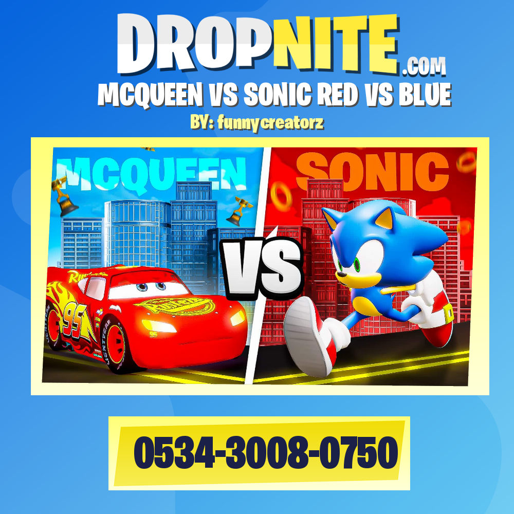 MCQUEEN VS SONIC RED VS BLUE