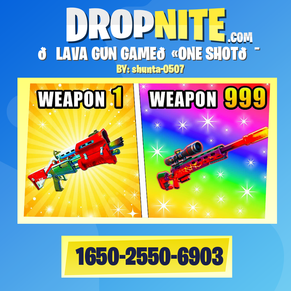 🌋LAVA GUN GAME🔫ONE SHOT🎯