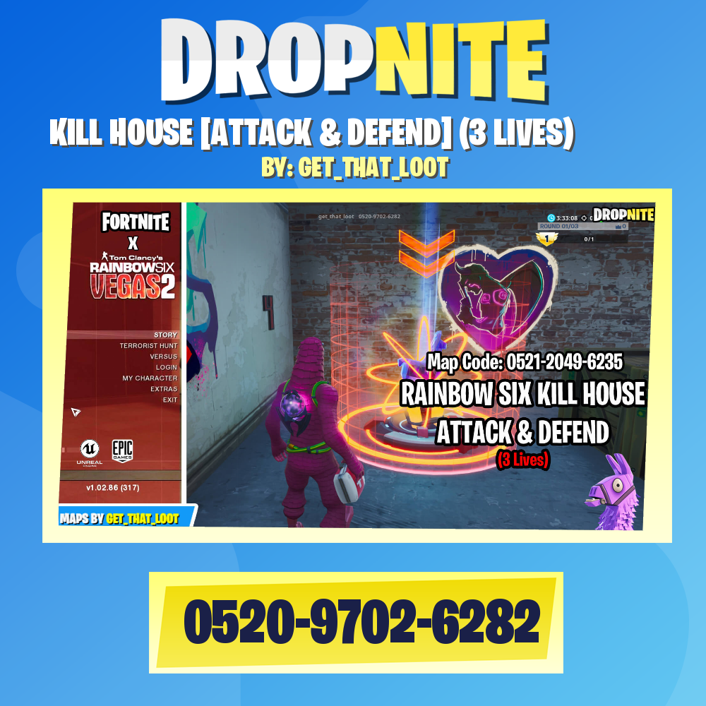 RAINBOW SIX KILL HOUSE [ATTACK & DEFEND] (3 LIVES)