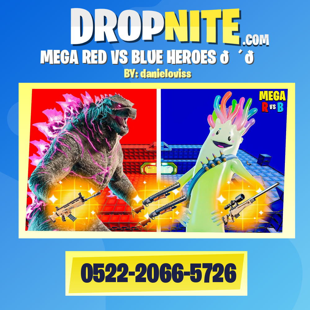 MEGA RED VS BLUE HEROES 🔴🔵