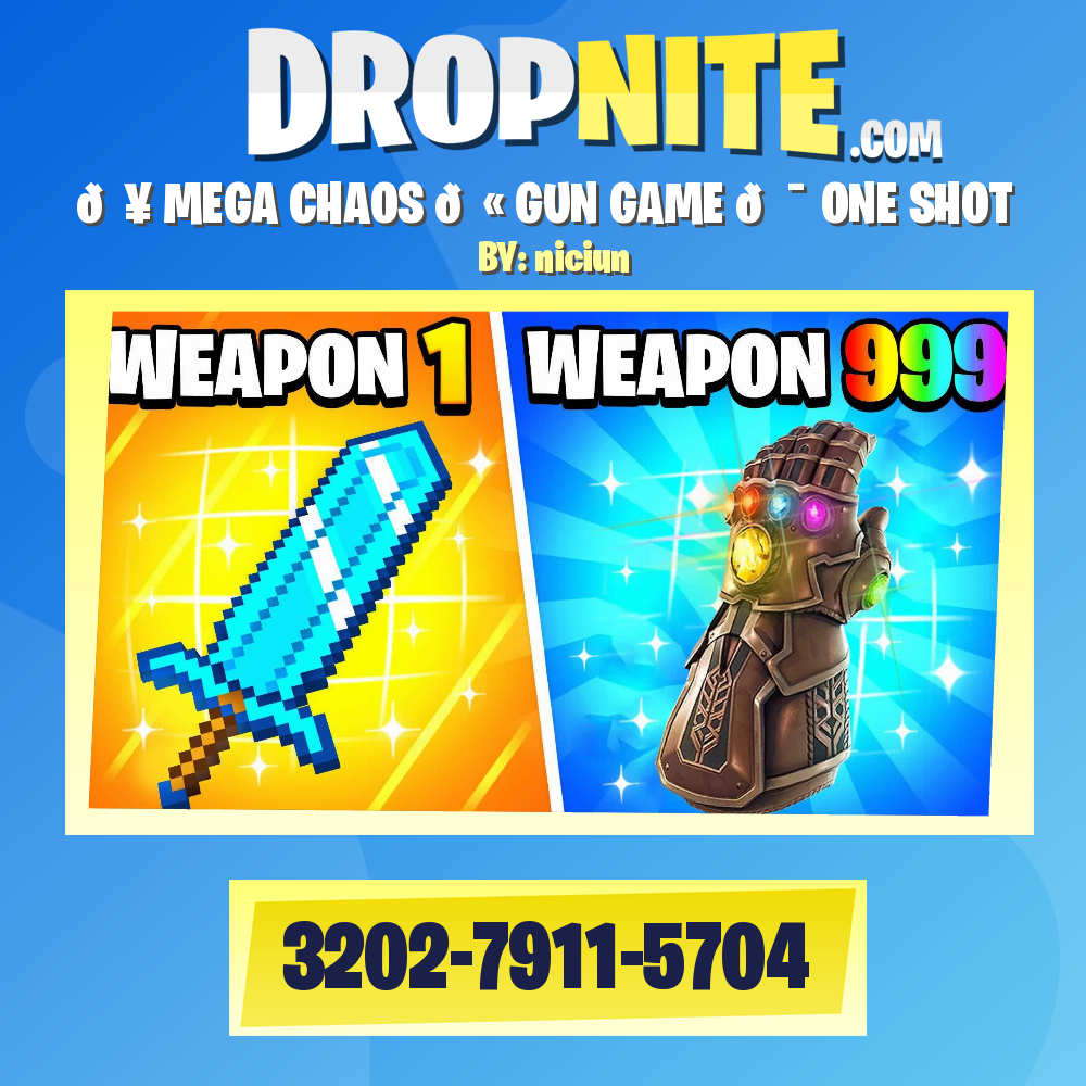 💥 MEGA CHAOS 🔫 GUN GAME 🎯 ONE SHOT