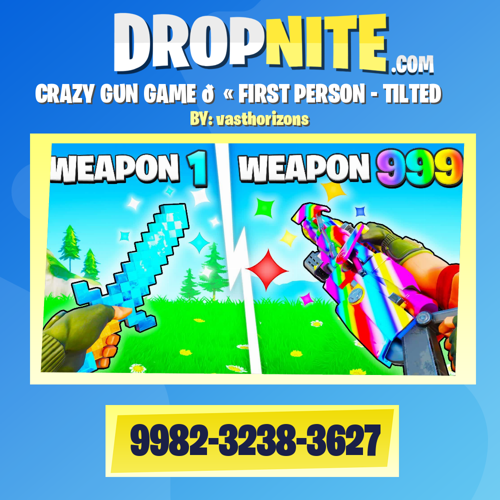 CRAZY GUN GAME 🔫 FIRST PERSON - TILTED