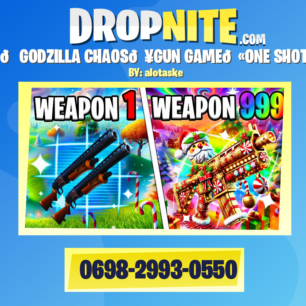 🦖GODZILLA CHAOS💥GUN GAME🔫ONE SHOT🎯