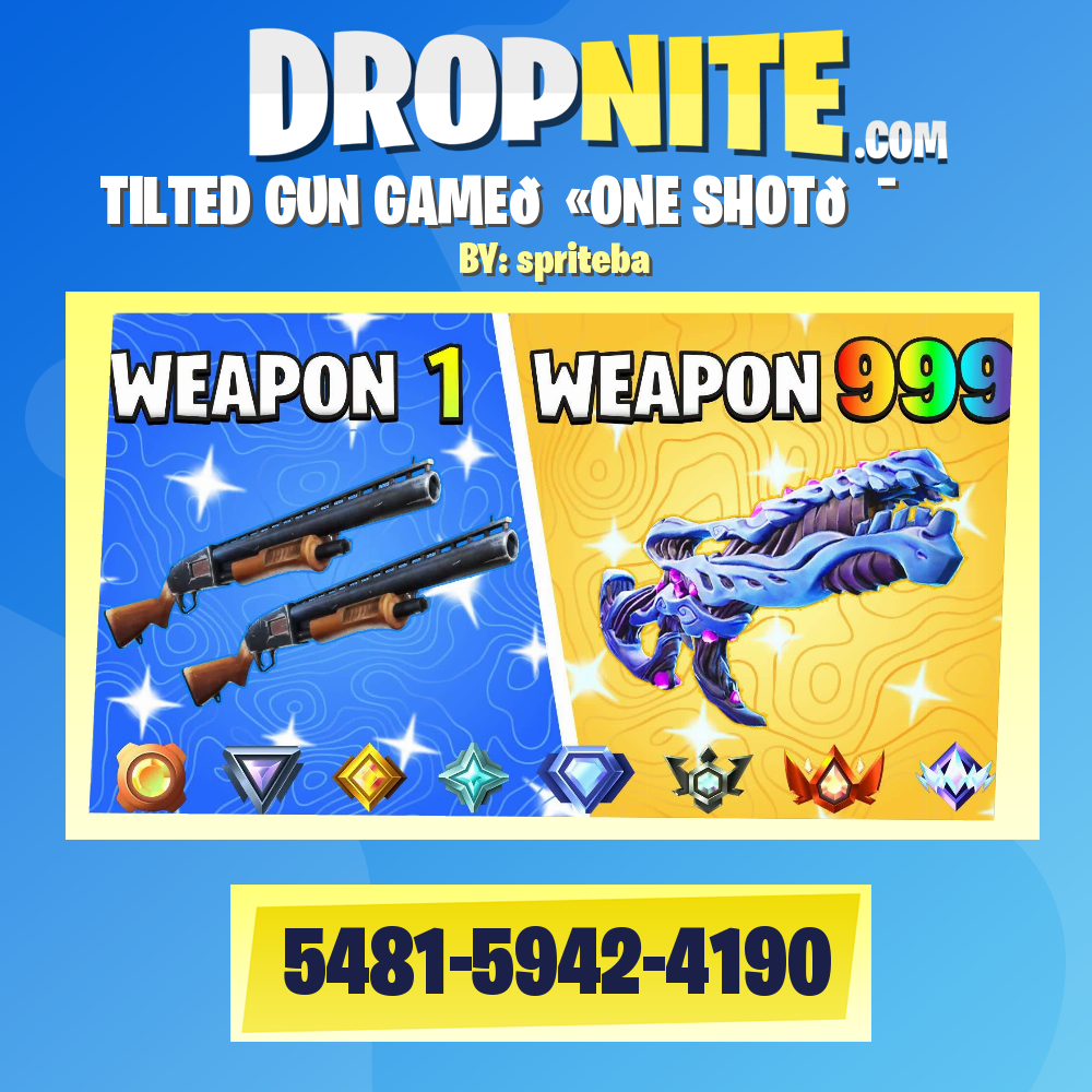 ⭐TILTED GUN GAME🔫ONE SHOT🎯
