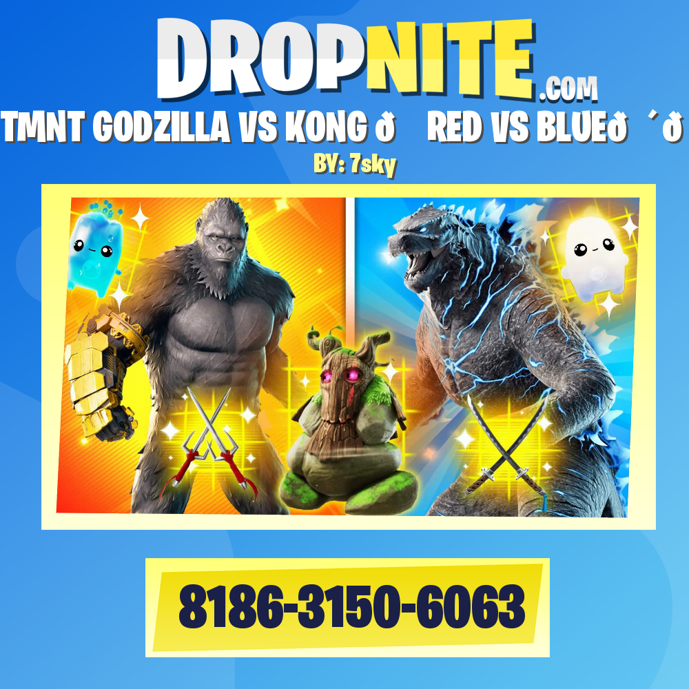 TMNT GODZILLA VS KONG 🏆 RED VS BLUE🔴🔵
