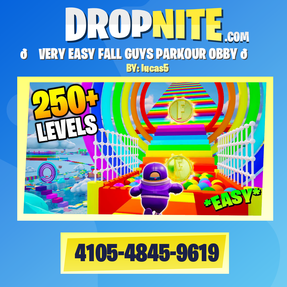 🌈 VERY EASY FALL GUYS PARKOUR OBBY 👑