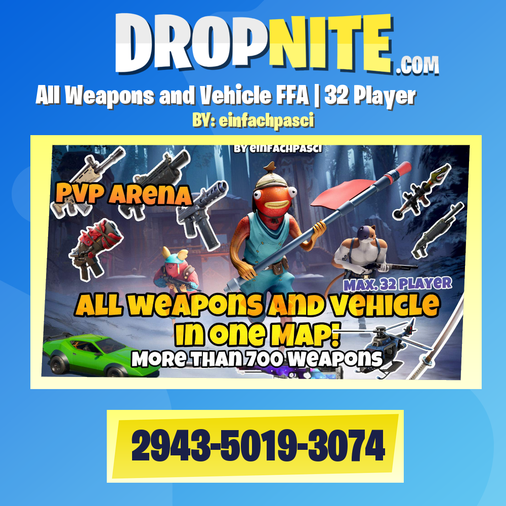 All Weapons and Vehicle FFA | 32 Player