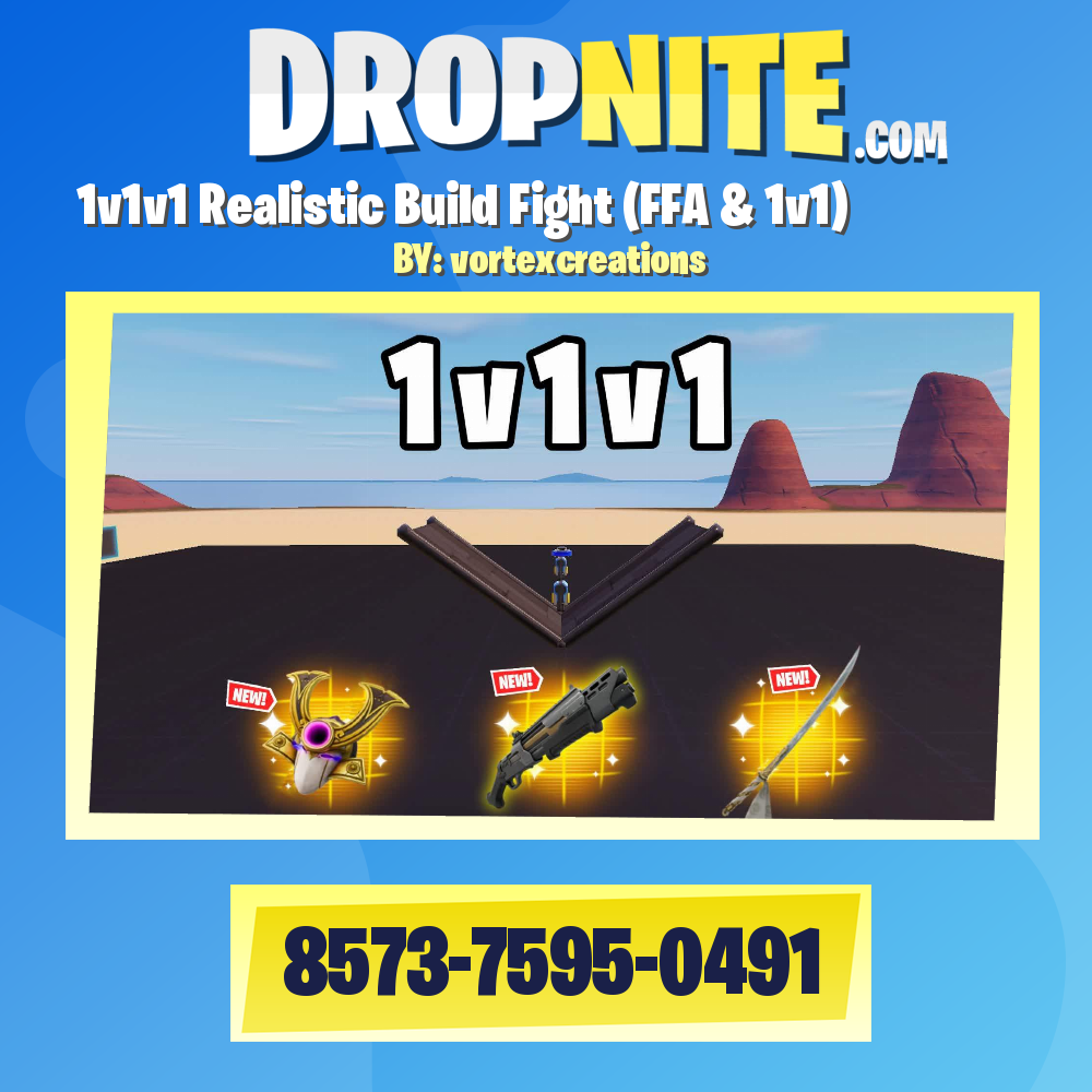 1v1v1 Realistic Build Fight (FFA & 1v1)