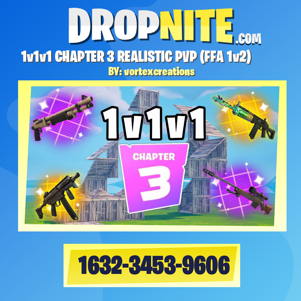 1v1v1 CHAPTER 3 REALISTIC PVP (FFA 1v2)⭐