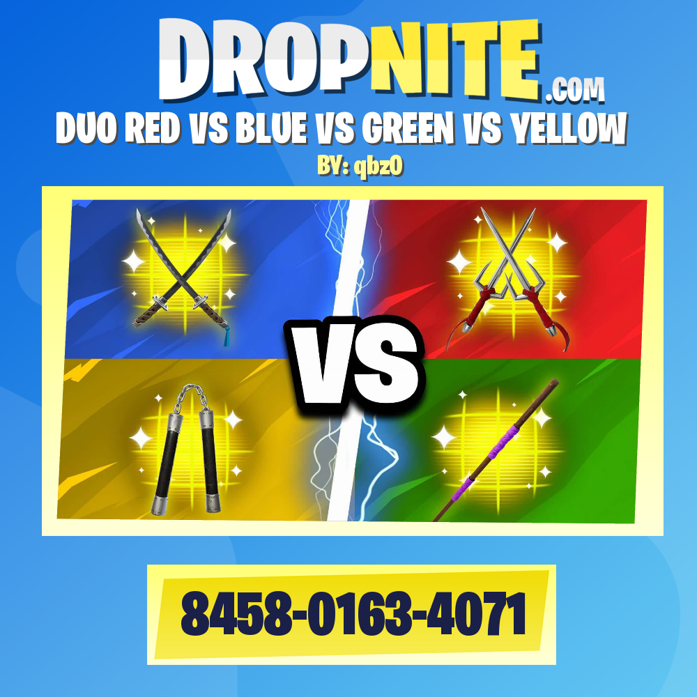 DUO RED VS BLUE VS GREEN VS YELLOW