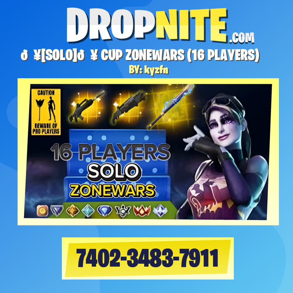 🔥[SOLO]🔥 CUP ZONEWARS (16 PLAYERS)