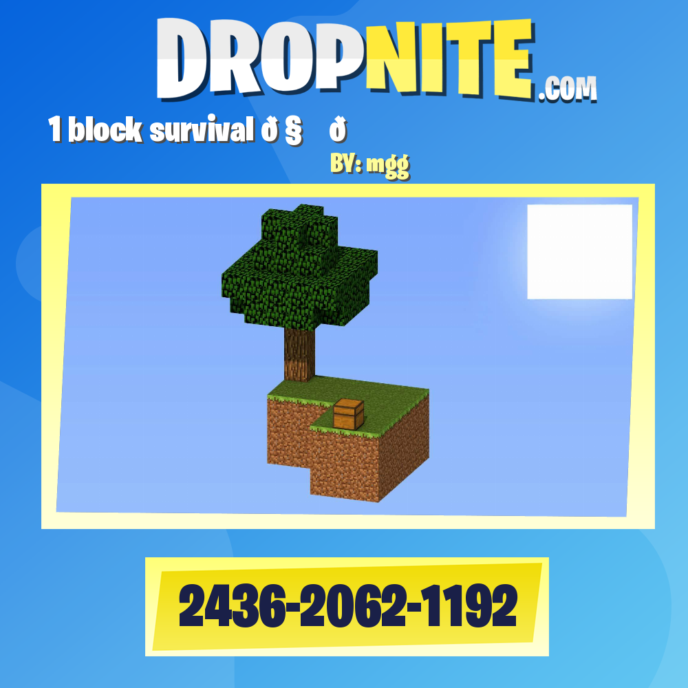 1 block survival 🧟‍♂️🌤️