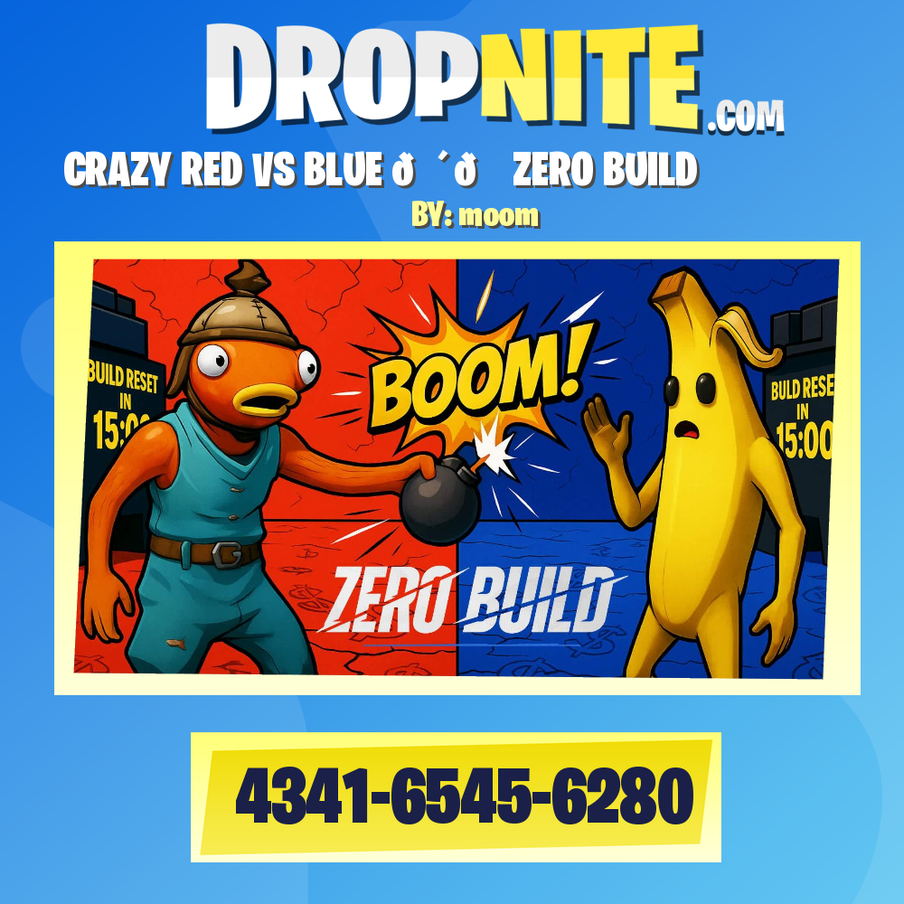 CRAZY RED VS BLUE 🔴🔵 ZERO BUILD