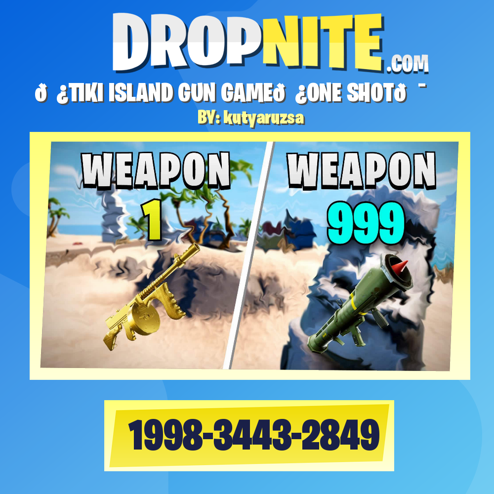 🗿TIKI ISLAND GUN GAME🗿ONE SHOT🎯