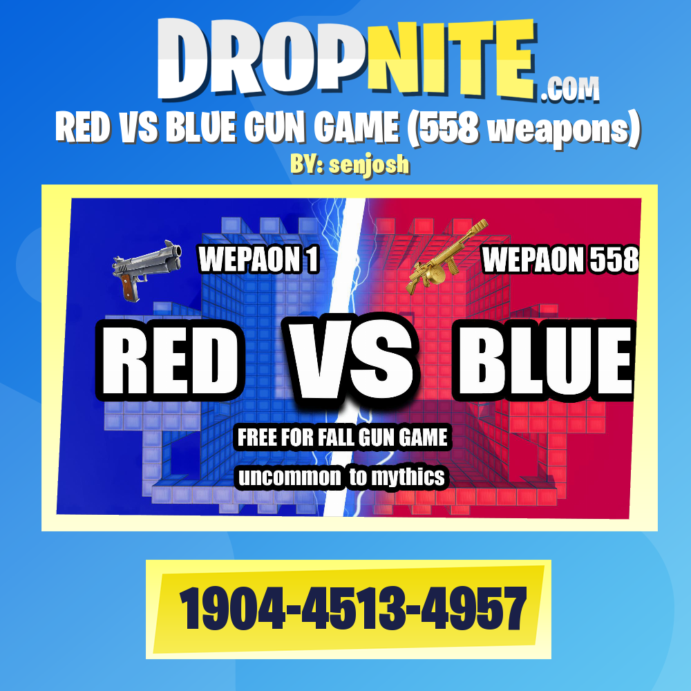 RED VS BLUE GUN GAME (558 weapons)