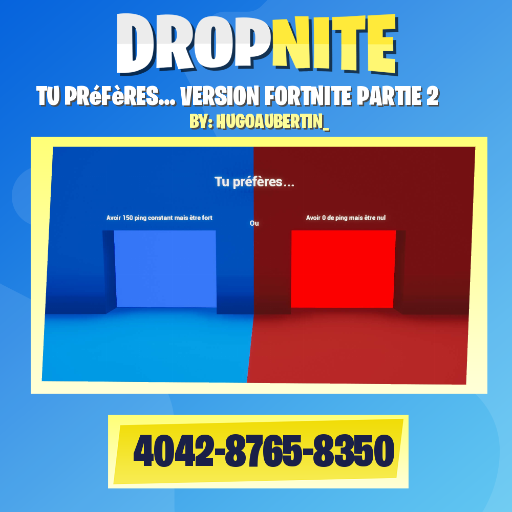 TU PRéFèRES... VERSION FORTNITE PARTIE 2