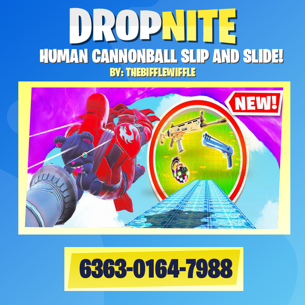 HUMAN CANNONBALL SLIP AND SLIDE!