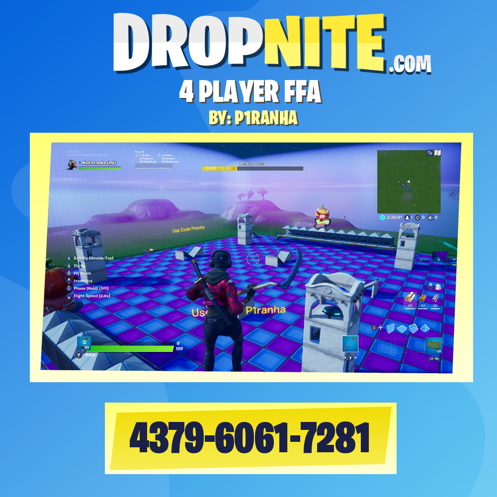 THE FLYING DEATHRUN - Fortnite Creative Map Code - Dropnite