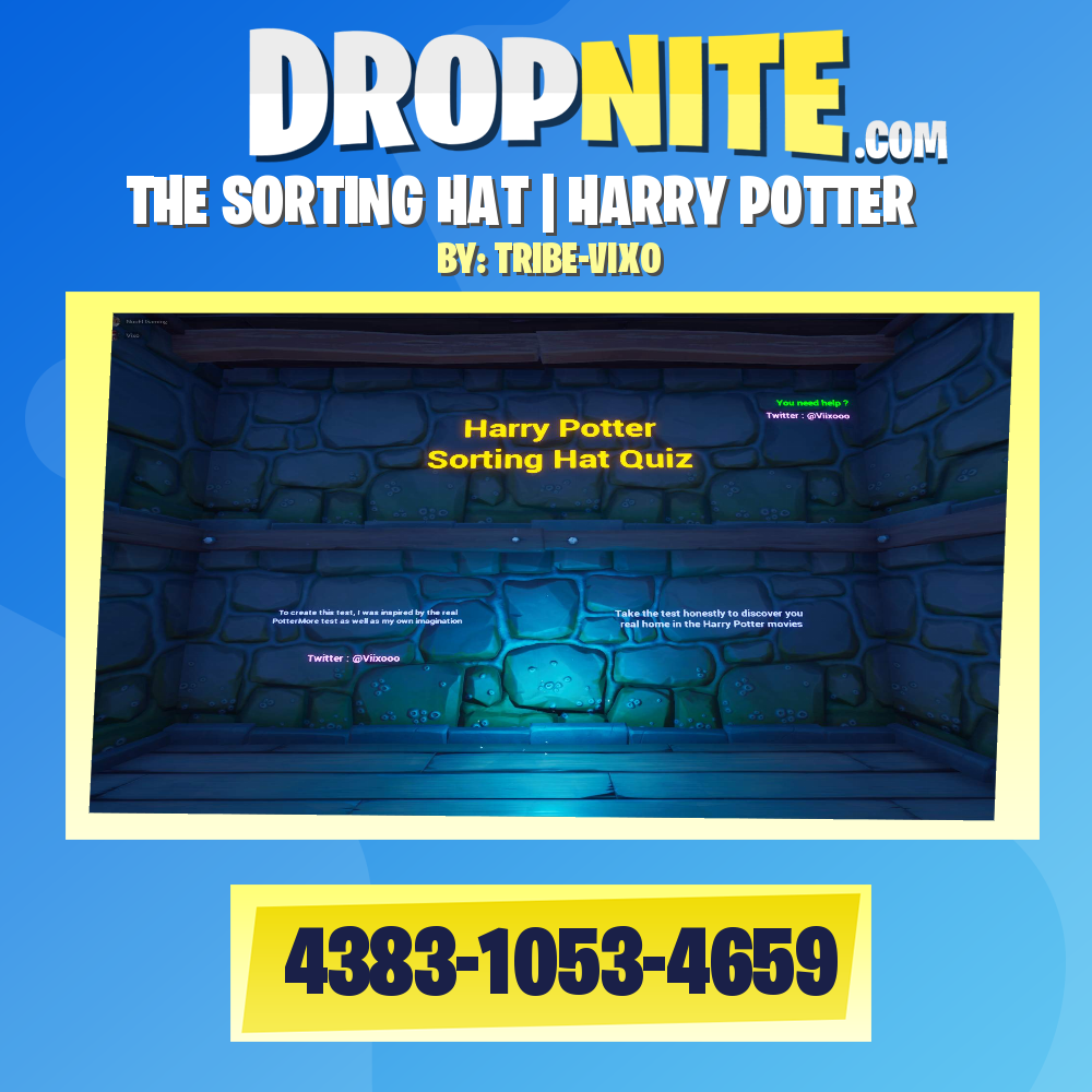 THE SORTING HAT  HARRY POTTER - Fortnite Creative Map Code - Dropnite